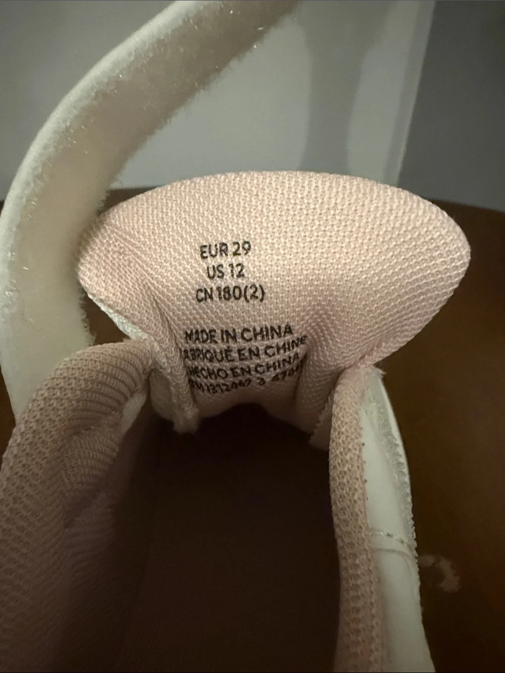 NWOT H&M Cream and Pink Kids Sneakers with Velcro strap